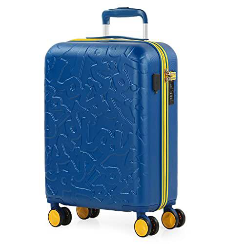 Lois - Maleta Cabina Avión 55x36x20 para Viaje con Puerto Carga USB Doble y 4 Ruedas Dobles Trolley