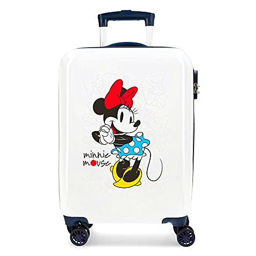 Disney Minnie Magic Maleta de cabina Blanco 37x55x20 cms Rígida ABS Cierre combinación 33L 2,8Kgs 4 Ruedas Dobles Equipaje de Mano