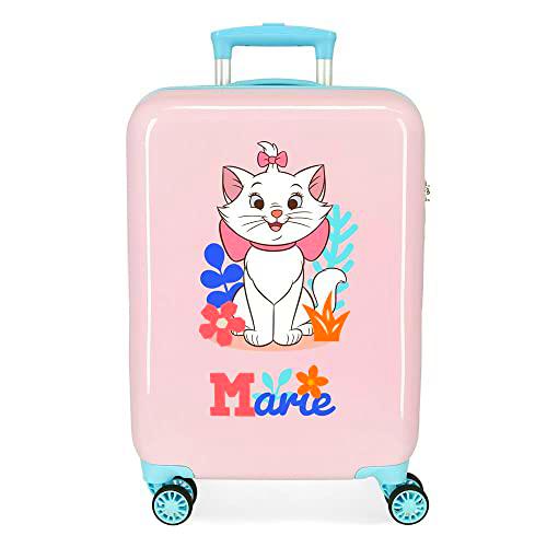 Disney Aristogatos Maleta de Cabina Rosa 38x55x20 cms Rígida ABS Cierre de combinación Lateral 34L 2 kgs 4 Ruedas Dobles