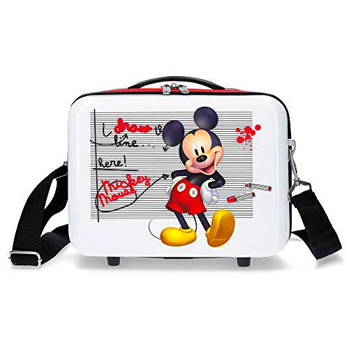 Disney Mickey Draw The Line Nececer Adaptable Rojo 29x21x15 cms ABS