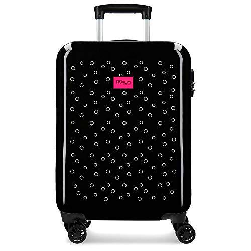 Enso Bubbles Maleta de Cabina Negro 38x55x20 cms Rígida ABS Cierre combinación 34L 2,6Kgs 4 Ruedas Dobles Equipaje de Mano