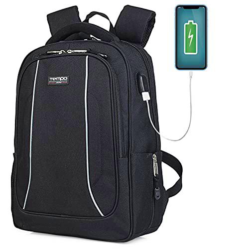 TEMPO - Mochila de Hombre, Bolsa de Mano Portátil 15 Pulgadas USB