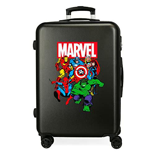 Marvel Los Vengadores Sky Avengers Maleta mediana Negro 48x68x26 cms Rígida ABS Cierre combinación 70L 3,7Kgs 4 Ruedas Dobles