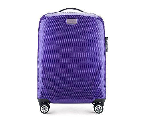 Wittchen Trolley Equipaje de Mano Material policarbonato 4 Ruedas giratorias Cerradura de combinación Conchas duras manijas de Goma Morado