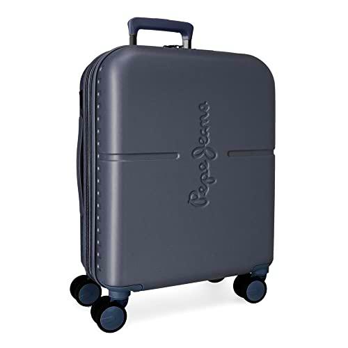 Pepe Jeans Highlight Maleta de Cabina Azul 40x55x20 cms Rígida ABS Cierre TSA Integrado 37L 2,74 kgs 4 Ruedas Dobles Extensible Equipaje de Mano