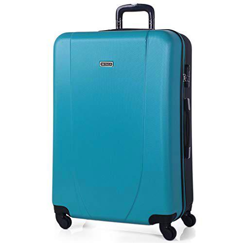 ITACA - Maleta de Viaje Grande XL Rígida 4 Ruedas Trolley 75 cm de ABS