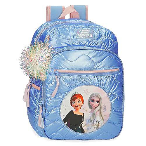 Disney Frozen Seek Courage Mochila Escolar Azul 30x38x12 cms Poliéster 13,68L