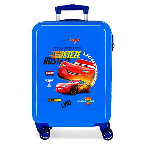 Disney Cars Rusteze Lightyear Maleta de Cabina Azul 38x55x20 cms Rígida ABS Cierre de combinación Lateral 34L 2 kgs 4 Ruedas Dobles Equipaje de Mano