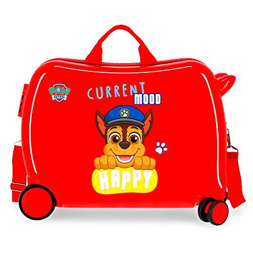 Paw Patrol La Patrulla Canina Playful Maleta Infantil Rojo 50x39x20 cms Rígida ABS Cierre combinación 38L 2,1kgs 4 Ruedas Equipaje de Mano