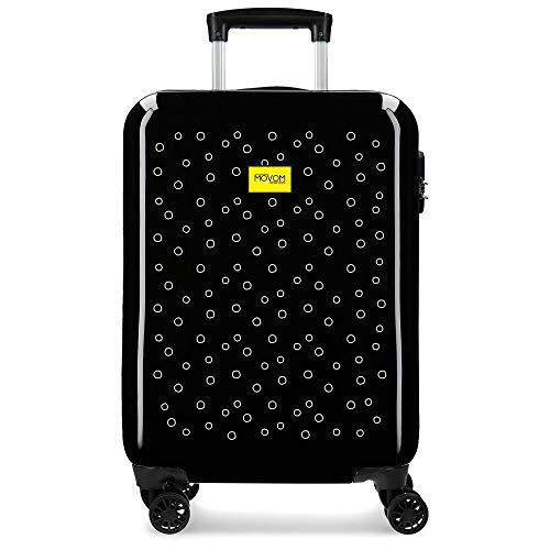 Enso Bubbles Maleta de Cabina Negro 38x55x20 cms Rígida ABS Cierre combinación 34L 2,6Kgs 4 Ruedas Dobles Equipaje de Mano