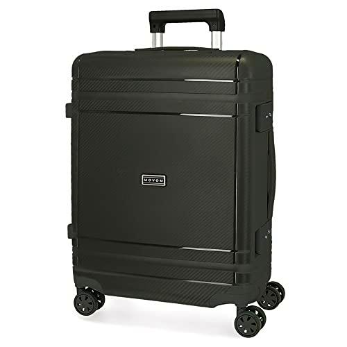 Movom Dimension Maleta de Cabina Negro 40x55x20 cms Rígida Polipropileno Cierre TSA 78L 2,66 kgs 4 Ruedas Dobles Equipaje de Mano