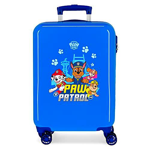 Patrulla Canina Paw Patrol Always Heroic Maleta de Cabina Azul 38x55x20 cms Rígida ABS Cierre de combinación Lateral 34L 2 kgs 4 Ruedas Dobles Equipaje de Mano