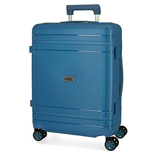 Movom Dimension Maleta de Cabina Azul 40x55x20 cms Rígida Polipropileno Cierre TSA 78L 2,66 kgs 4 Ruedas Dobles Equipaje de Mano