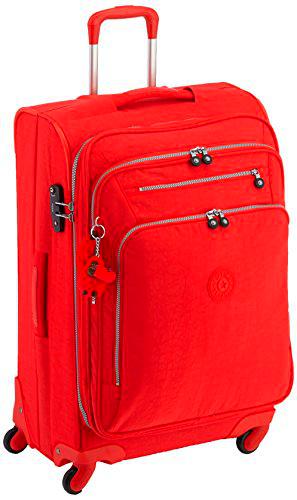 Kipling Trolley para portátil, Youri Spin 68 Cardinal, Rojo