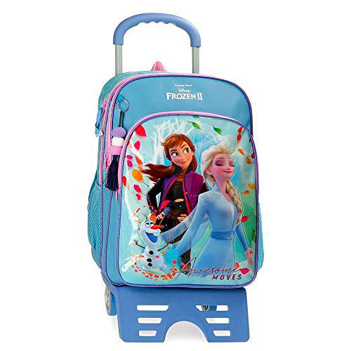 Frozen Awesome Moves Mochila Escolar con Carro, 42cm, Azul