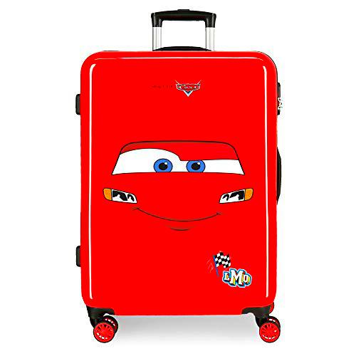 Disney Cars Lightning Mcqueen Maleta Mediana Rojo 48x68x26 cms Rígida ABS Cierre de combinación Lateral 70L 3,3 kgs 4 Ruedas Dobles