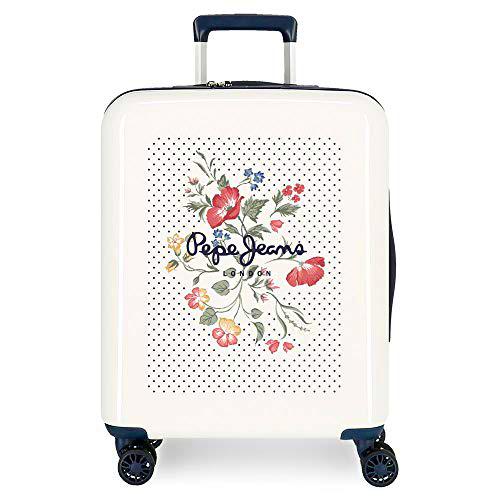 Pepe Jeans Estela Maleta de Cabina Azul 40x55x20 cms Rígida ABS Cierre TSA Integrado 38,4L 2 kgs 4 Ruedas Dobles