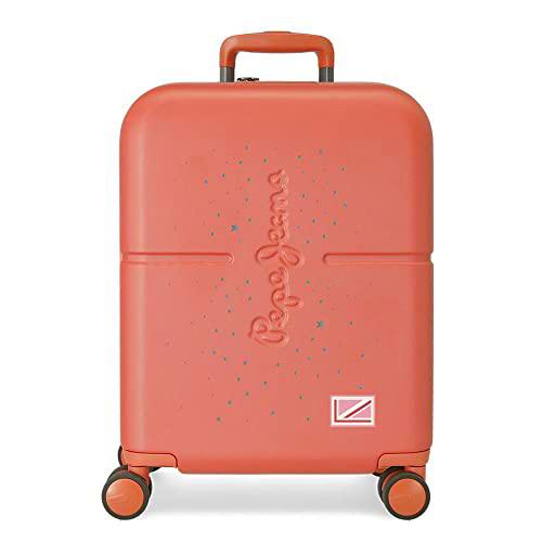 Pepe Jeans Jane Maleta de Cabina Terracota 40x55x20 cms Rígida ABS Cierre TSA Integrado 37L 2,74 kgs 4 Ruedas Dobles Extensible Equipaje de Mano