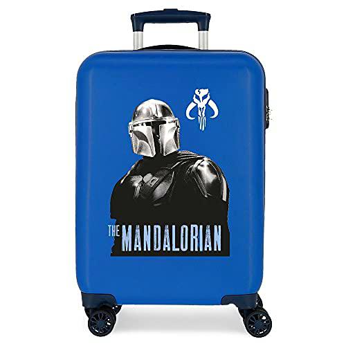 Star Wars The Mandalorian Maleta de Cabina Azul 38x55x20 cms Rígida ABS Cierre de combinación Lateral 34L 2 kgs 4 Ruedas Dobles Equipaje de Mano