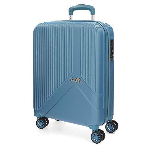 Movom Trendy Maleta de cabina Azul 39x55x20 cms Rígida ABS Cierre TSA 39L 3,3Kgs 4 Ruedas Dobles Extensible Equipaje de Mano