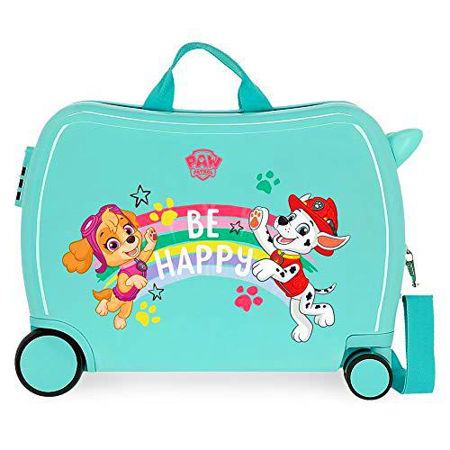 Paw Patrol La Patrulla Canina Be Happy Maleta Infantil Azul 50x39x20 cms Rígida ABS Cierre combinación 38L 2,1kgs 4 Ruedas Equipaje de Mano