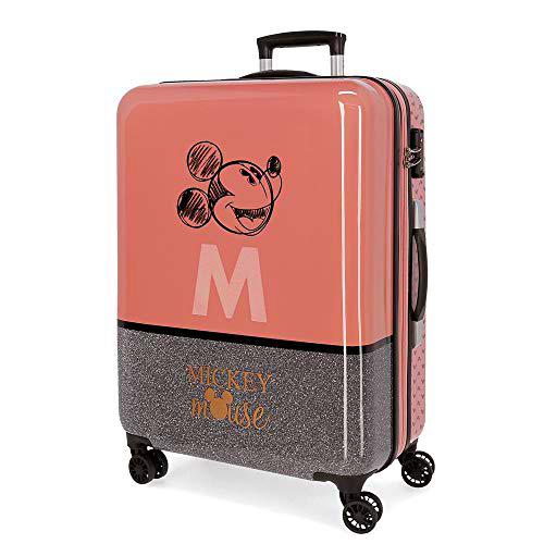 Disney Maleta Mediana Mickey The Blogger, Rosa, 45 x 67 x 26 cm