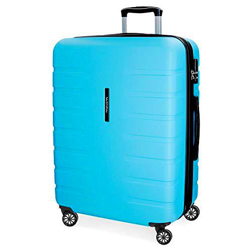 Movom Turbo Maleta grande Azul 56x79x31 cms Rígida ABS Cierre combinación 125L 4,6Kgs 4 Ruedas dobles Extensible