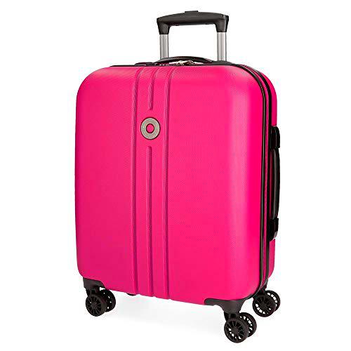 MOVOM Riga Maleta de Cabina Rosa 40x55x20 cms Rígida ABS Cierre TSA 36L 3Kgs 4 Ruedas Dobles Equipaje de Mano