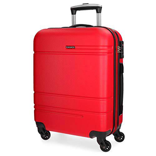 Movom, Maleta de Cabina Rígida, 55 cm, 36 litros, Rojo