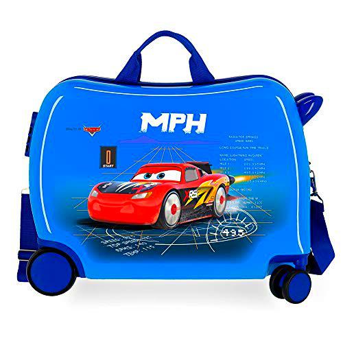 Disney Cars Rocket Racing Maleta Infantil Azul 50x38x20 cms Rígida ABS Cierre combinación 34L 2,1Kgs 4 Ruedas Equipaje de Mano