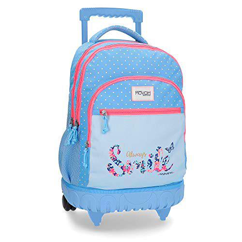 Movom Always Smile Mochila 2 ruedas Azul 34x44x21 cms Poliéster 30.49L