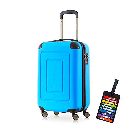 Happy Trolley Lugano Equipaje de mano 55 centimeters 40 Azul (Cyan Blau)