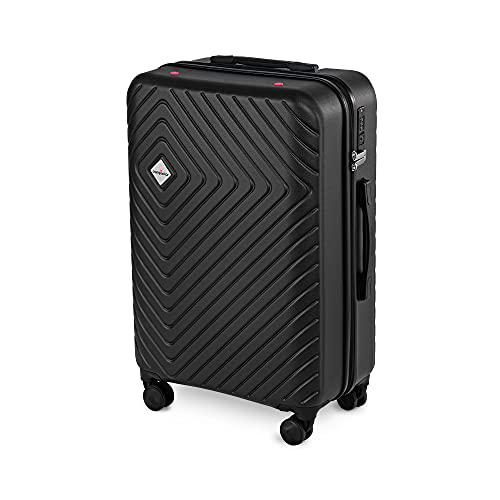 Maleta Grande Hybrid Luggage Compactor, Negro, 46.5 x 26 x 68 cm, RAN10225