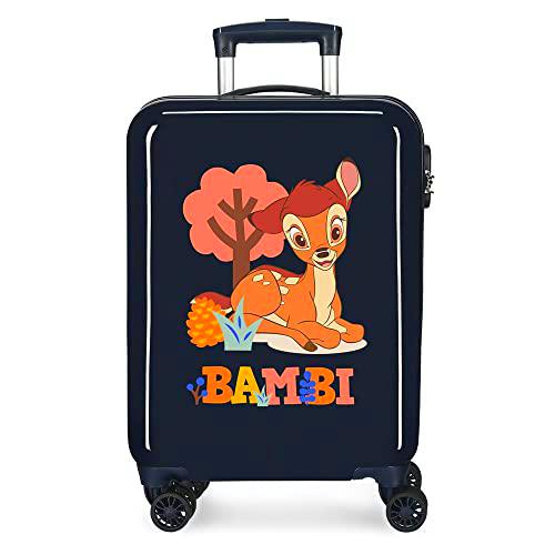 Disney Bambi Maleta de Cabina Azul 38x55x20 cms Rígida ABS Cierre de combinación Lateral 34L 2 kgs 4 Ruedas Dobles