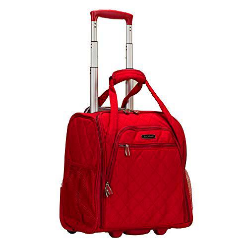 Rockland Melrose Equipaje de Mano con Ruedas Verticales, Red (Rojo)