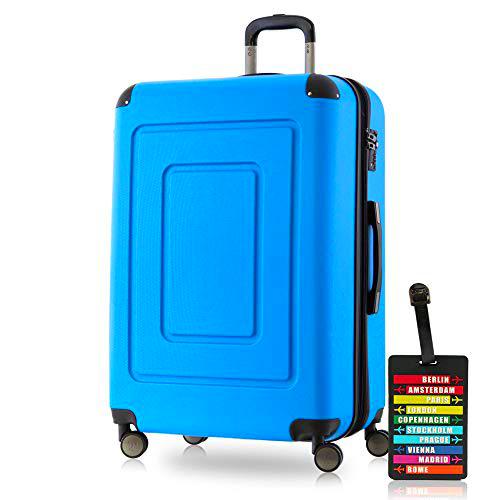 Happy Trolley Lugano Equipaje de Mano 76 Centimeters 113 Azul (Cyan Blau)