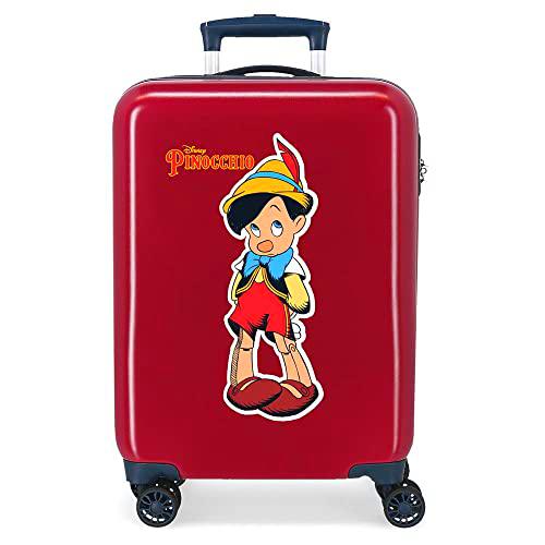 Disney Pinocchio Maleta de cabina Rojo 38x55x20 cms Rígida ABS Cierre de combinación lateral 34L 2 kgs 4 Ruedas dobles