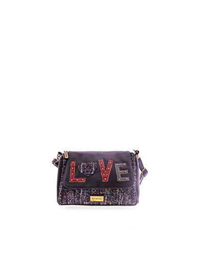 FOR TIME Bolso Shopper Love, Negro, 28x12x28 cm