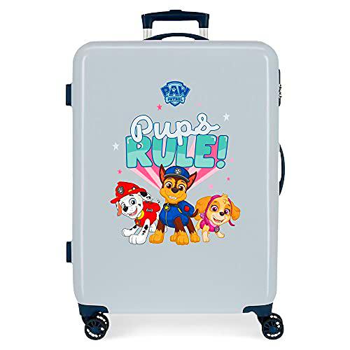 La Patrulla Canina Playful Juego de maletas Azul 55/68 cms Rígida ABS Cierre combinación 104L 4 Ruedas Dobles Equipaje de Mano