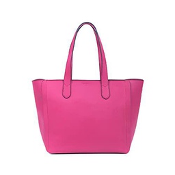 Hexagona-Nomade,Paris-Bolso Tote de Hombro-Mujer- Rosa Viejo-en sintético granulado Nubuck-Bolso de Hombro-Bolso de Mano para Mujer-Bolso Bandolera-Bolso pequeño,Vieux Rose,L:45xh:29xP:16 cm