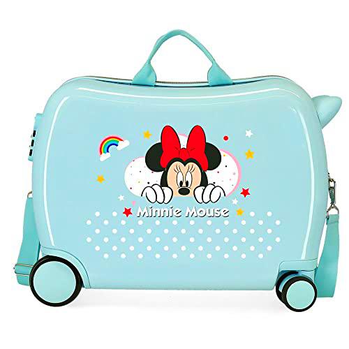 Disney Minnie Rainbow Maleta Infantil Verde 50x38x20 cms Rígida ABS Cierre de combinación Lateral 34L 2,98 kgs 4 Equipaje de Mano