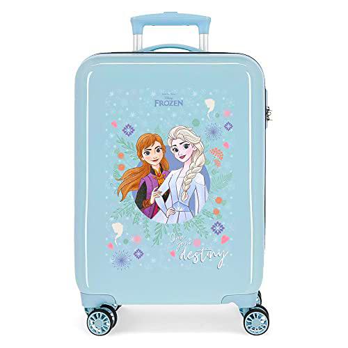 Disney Frozen Own your destiny Maleta de cabina Azul 38x55x20 cms Rígida ABS Cierre de combinación lateral 32L 2 kgs 4 Ruedas dobles Equipaje de Mano