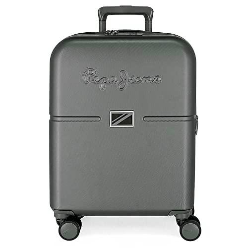 Pepe Jeans Accent Maleta de Cabina Negro 40x55x20 cms Rígida ABS Cierre TSA Integrado 37L 3,22 kgs 4 Ruedas Dobles Equipaje de Mano