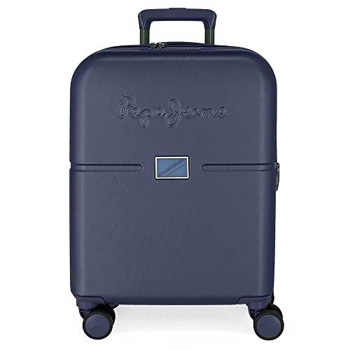 Pepe Jeans Accent Maleta de Cabina Azul 40x55x20 cms Rígida ABS Cierre TSA Integrado 37L 2,74 kgs 4 Ruedas Dobles Equipaje de Mano