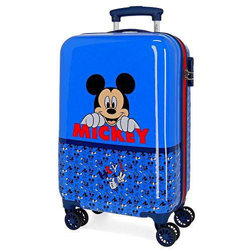 Disney Mickey Moods Maleta de Cabina Rojo 37x55x20 cms Rígida ABS Cierre combinación 32L 2,5Kgs 4 Ruedas Dobles Equipaje de Mano