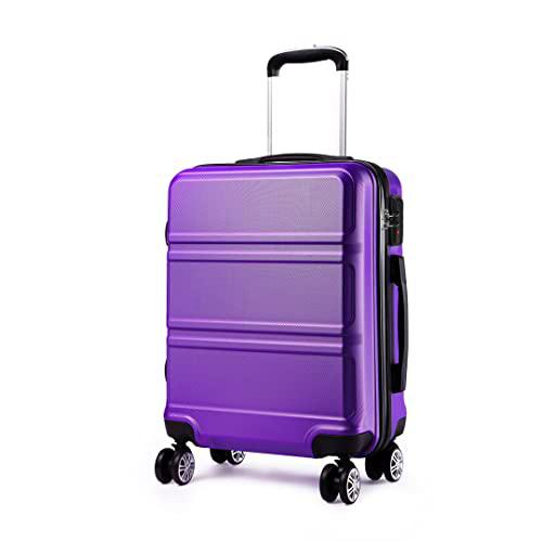 Kono Maletas de Viaje Grandes Rígida ABS 74cm Maleta Grande Equipaje de Mano con 4 Ruedas y Cerradura de Combinación TSA 74x48x30cm (L, Morado)