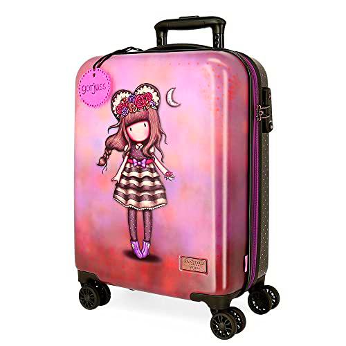 Gorjuss Frida Maleta de Cabina Rosa 37x55x20 cms Rígida ABS Cierre TSA 33L 2,86 kgs 4 Ruedas Dobles Equipaje Mano