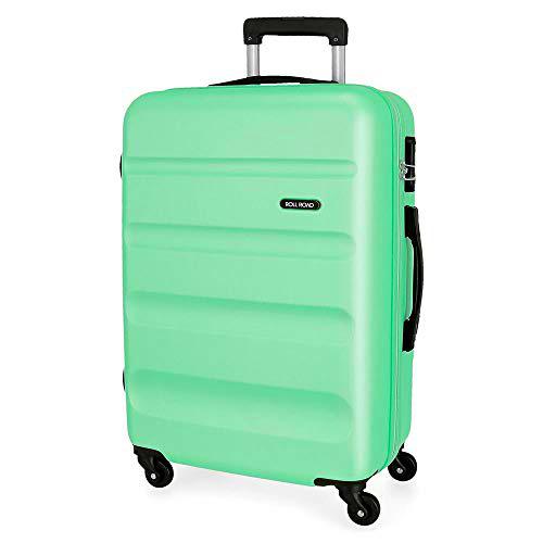 Roll Road Flex Maleta Mediana Verde 46x65x23 cms Rígida ABS Cierre combinación 56L 3,1Kgs 4 Ruedas