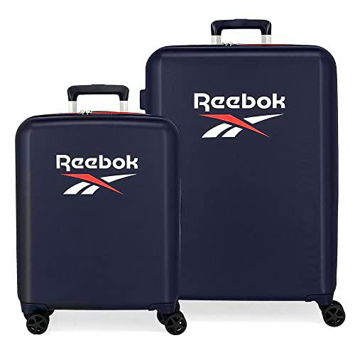 Reebok Roxbury Juego de maletas Azul 55/70 cms Rígida ABS Cierre TSA integrado 119,4L 6 kgs 4 Ruedas dobles Equipaje de Mano