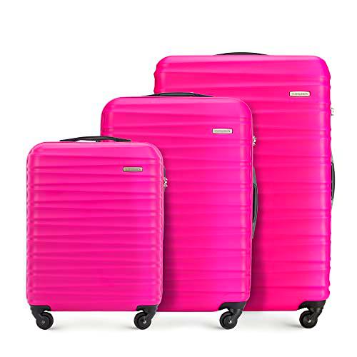 WITTCHEN Groove Line, Luggage Set Unisex Adult, Rosa (Pink)